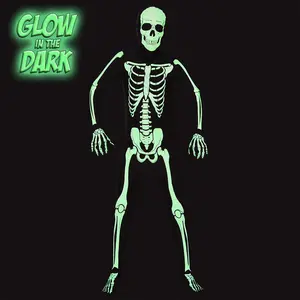 AltSkin Full Body Stretch Fabric Zentai Suit Costume - Glow in the Dark Skeleton