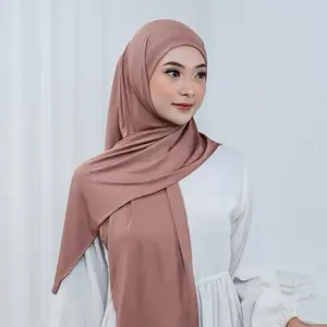 Adha Labels Instant Hijab Pashmina Oval Cailey with Inner Cotton Jersey Soft and Comfortable Hijab for Everyday Wear