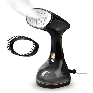 HubiCare Handheld Garment Steamer for Clothes - TurboSteam 1500W, 3 Steam Levels, 320ml Big Capacity,  Penetrating Steam, 20s Fast Heat-up, Steam Iron Fabric Wrinkle Remover with Brush