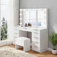 Wood Top - Bulb White 11 Drawers(non transparent)