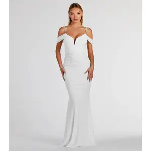 Charlene Formal Faux Pearl Mesh Mermaid Dress