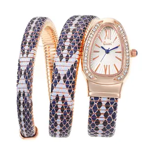 New Hot-Selling Snake Bracelet with Diamond Snake-Shaped Dial Women's Quartz Watch Personality Watch