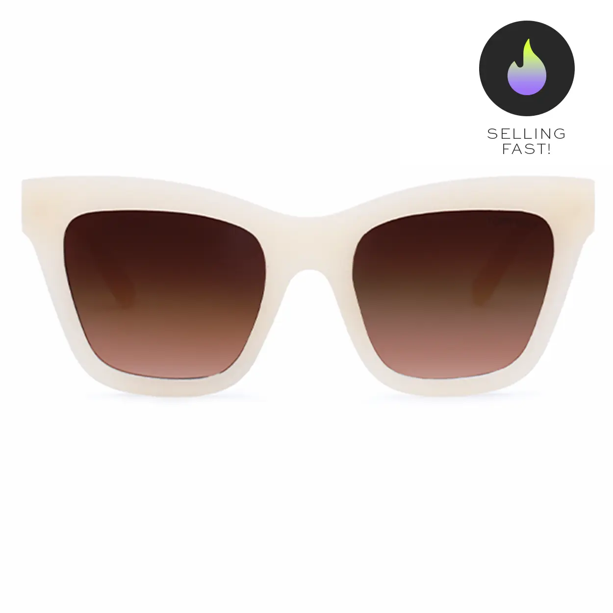 Cosmo - Nude Brown - Tangle Free Cat Eye Sunglasses - FDA Shatter-Resistant Lenses - UV400 - For Women & Men