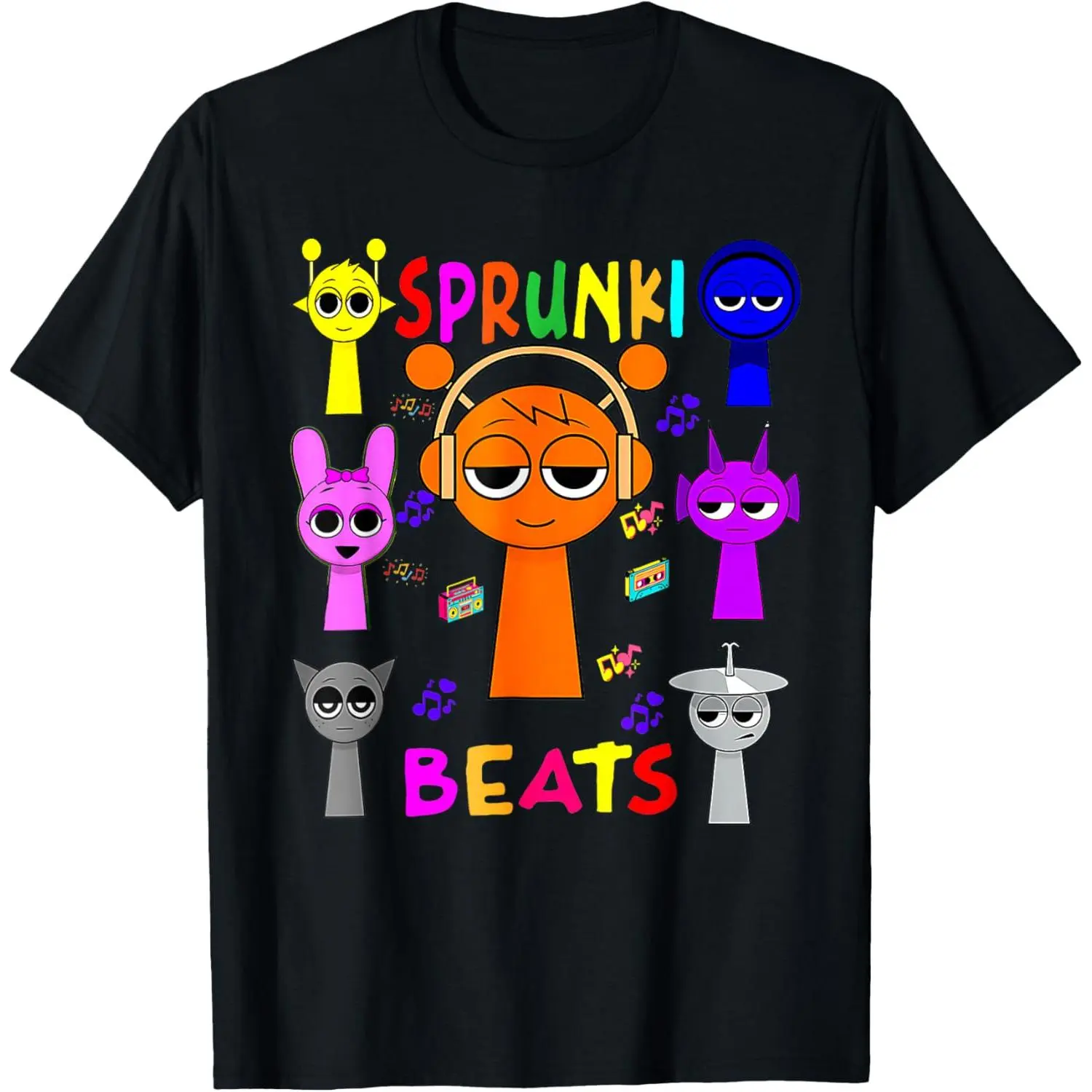 Sprunki Beats Funny Sprunki team Sprunki Game For Kids T-Shirt Music Clothing