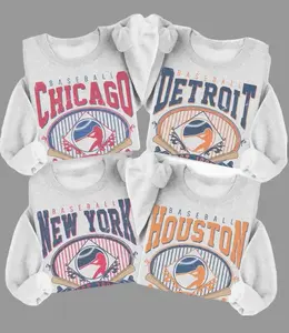 Vintage Baseball Graphic Sweatshirt Sports Baseball Player Pullover Game Day, Sweatshirt Ballpark Baseball Top Unisex Sports Game Shirt