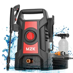 MZK 4500PSI Electric Pressure Washer With 17FT Hose Foam Cannon 3.2 GPM Power Washer For Cars, Fences, Patios Metal Construction, US Plug, Ideal For Fence Cleaning Outdoor Use
