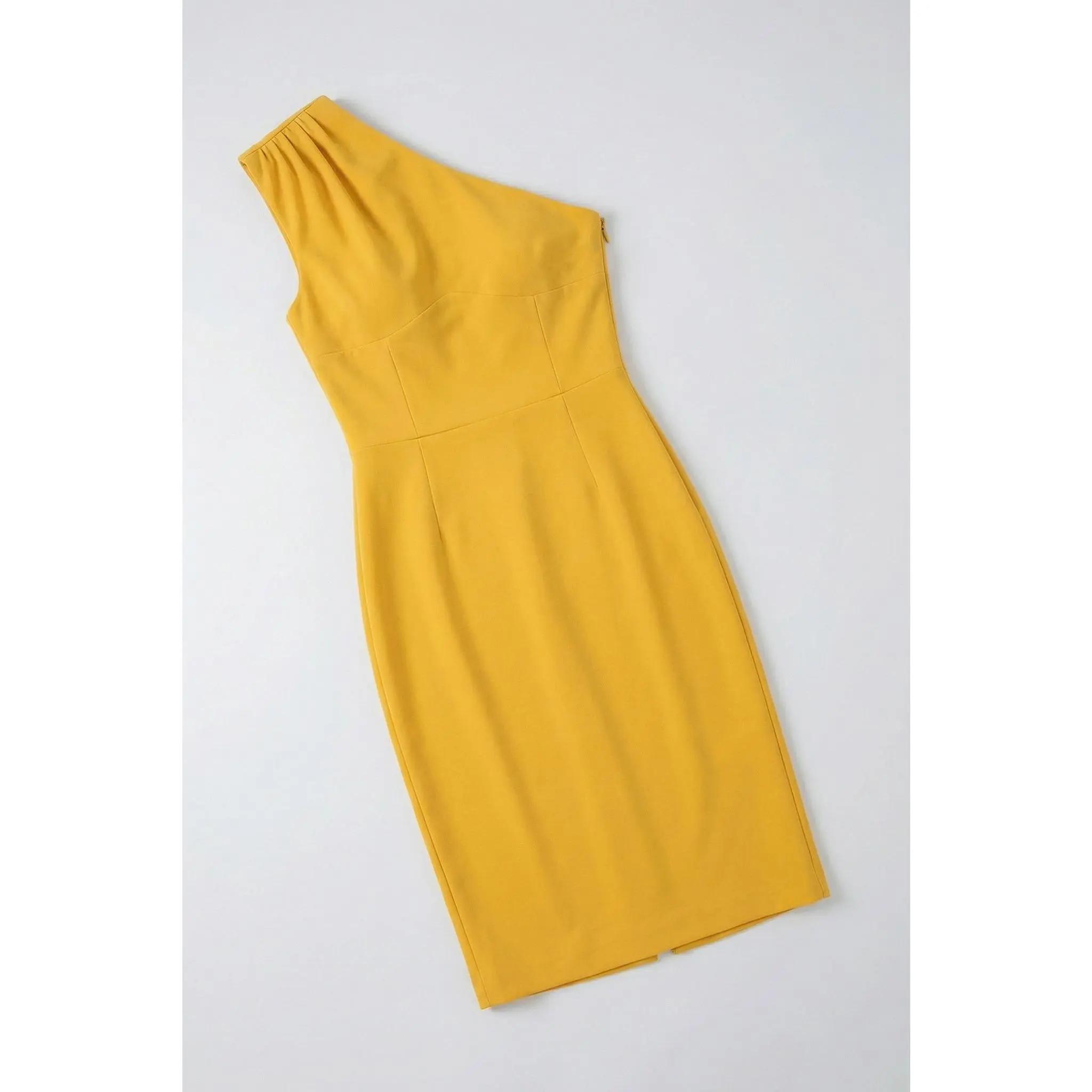 Madeline One Shoulder Ponte Midi Dress - Amber Yellow | Women's Sleeveless Bodycon Dress with Back Slit - Minimalist Outfit for Summer Parties, Weddings, Date Night & Evening Wear - Womenswear Fashion - TikTok Shop Madeline One Shoulder Ponte Midi Dress - Amber Yellow | Women's Sleeveless Bodycon Dress with Back Slit - Minimalist Outfit for Summer Parties, Weddings, Date Night & Evening Wear - Womenswear Fashion - TikTok Shop
