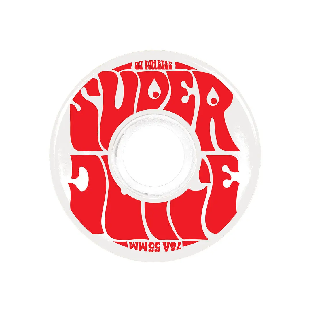 55mm Mini Super Juice White 78a OJ Skateboard Wheels, Rubber Wheel Skateboard Parts