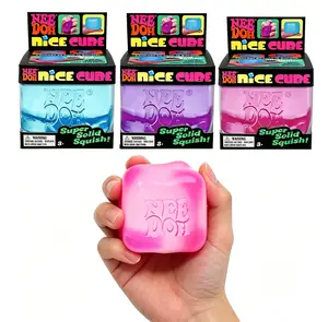 Needoh Nice Cube Polygon Ice Block Malt Syrup Stress Relief Toy Super Solid Squish Fun for Kids