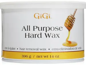 Gigi All Purpose Hard Wax Hair Removal Kit - DIY At-Home Waxing for Face & Body, 14 Oz