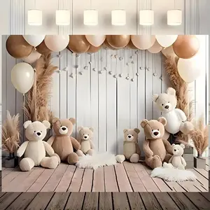 Bear Design Balloon Arch Kit, 1 Set Lovely Bear Balloon Banner, Party Decoration Supplies for Wedding Birthday Baby Shower Graduation