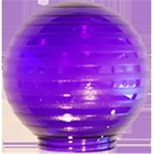 Polymer Products  Sphere 6 in. Etched Violet Acrylic Festival Replacement Globe- Pack Of 6
