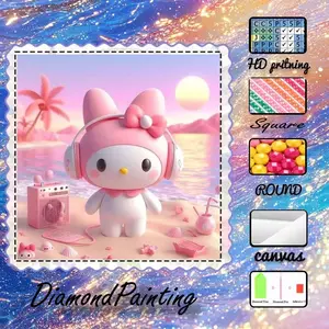 5D-DIY, advanced velvet canvas, diamond art, diamond painting, cute; beach AB diamonds, fairy dust diamonds, crystal diamonds, perfect home decoration, handmade diamond art painting kit, special craft diamond art kit, Diamond Painting Kits