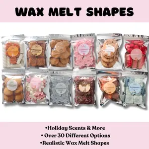 Fall & Christmas Wax Melt Shapes, Variety Of Wax Melts