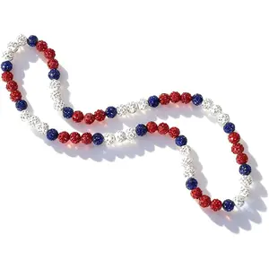 Baseball Ice Collection Necklace for Boys Men Sparkly Elastic Bling Beaded Rhinestone Necklace Drip Gift for Girls Kids Players 2026