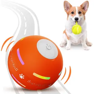 Gravity Jumping Ball Smart Rechargeable Pet Toy Automatic Rolling Interactive Chase Ball for Dogs Cats Livestock Prod with Flexible Shaft pet stuff dog pepper spray dog bugs detector reverse slow feeder shaped harness raised food bowl surprise gift k9