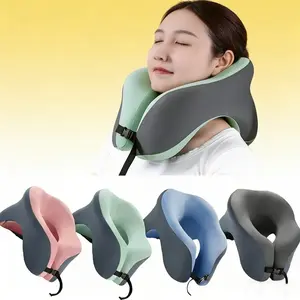 Memory Foam U-Shaped Travel Pillow, Portable Neck Support for Office Rest, Car and Airplane