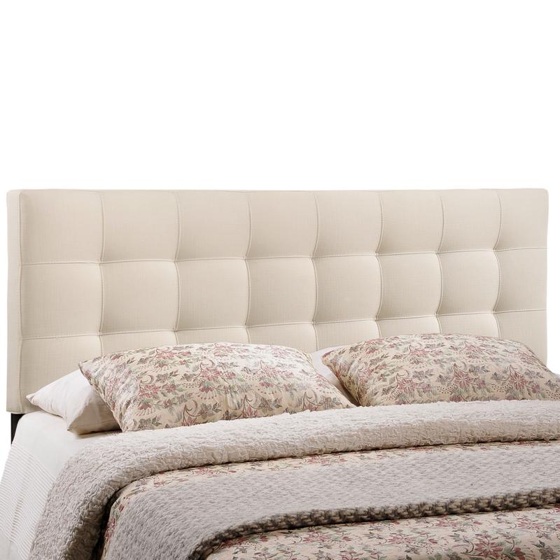 Modway Lily Full Upholstered Fabric Headboard in Ivory