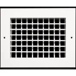 10''w X 6''h  Double Deflection Adjustable Air   Diffuser - Full Control Vertical/Horizontal Airflow Direction - Vent Duct Cover [Outer Dimensions: 11.6''w X 7.6''h]