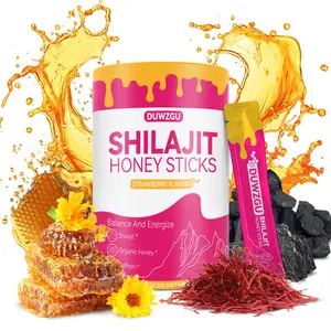 Strawberry Flavor Feminine Multi-Mineral Honey Sticks with Shilajit Shatavari & Saffron for Hormonal Balance & Energy Boost Healthcare Dietary Supplements