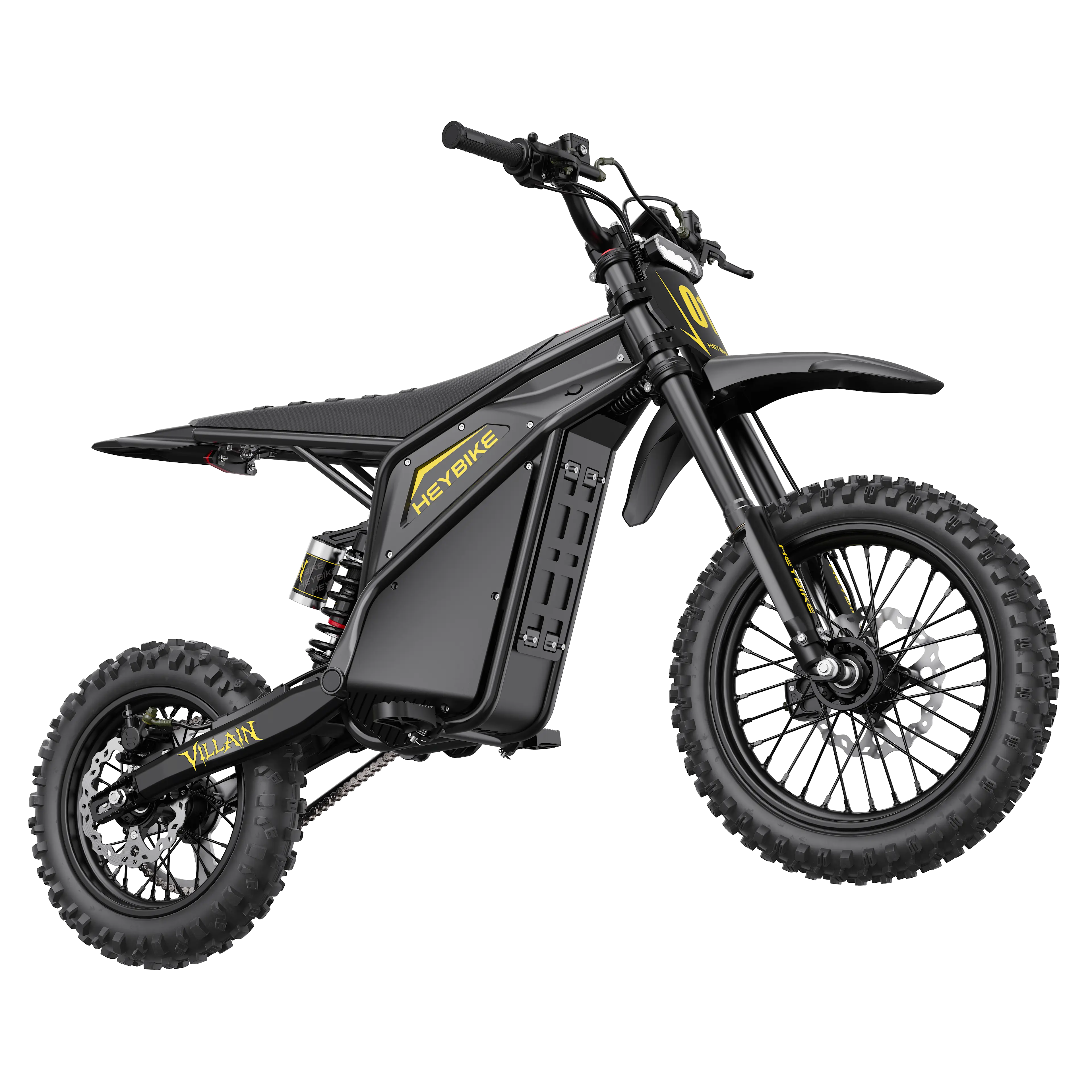 HEYBIKE VILLAIN Electric Bike | 45 MPH Top Speed | Up to 50 Miles Range | 4160W Peak Mid-Drive Motor | 52V 26Ah Removable Battery | Hydraulic Brakes & Full Suspension | FarDriver Tuning Compatible | Reverse Gear | Safety Functions