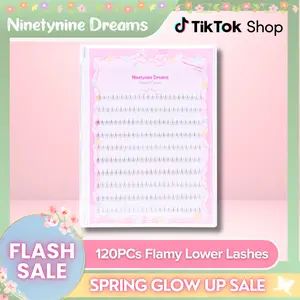 Ninetynine Dreams 120PCs Flamy Lower Lashes | C Curl Ultra-Thin Band Lightweight 6–7mm Soft Natural Daily Comfortable Bottom Lashes — Beginner Friendly Makeup Essential DIY Bottom False Eyelashes For Everyday Natural Makeup