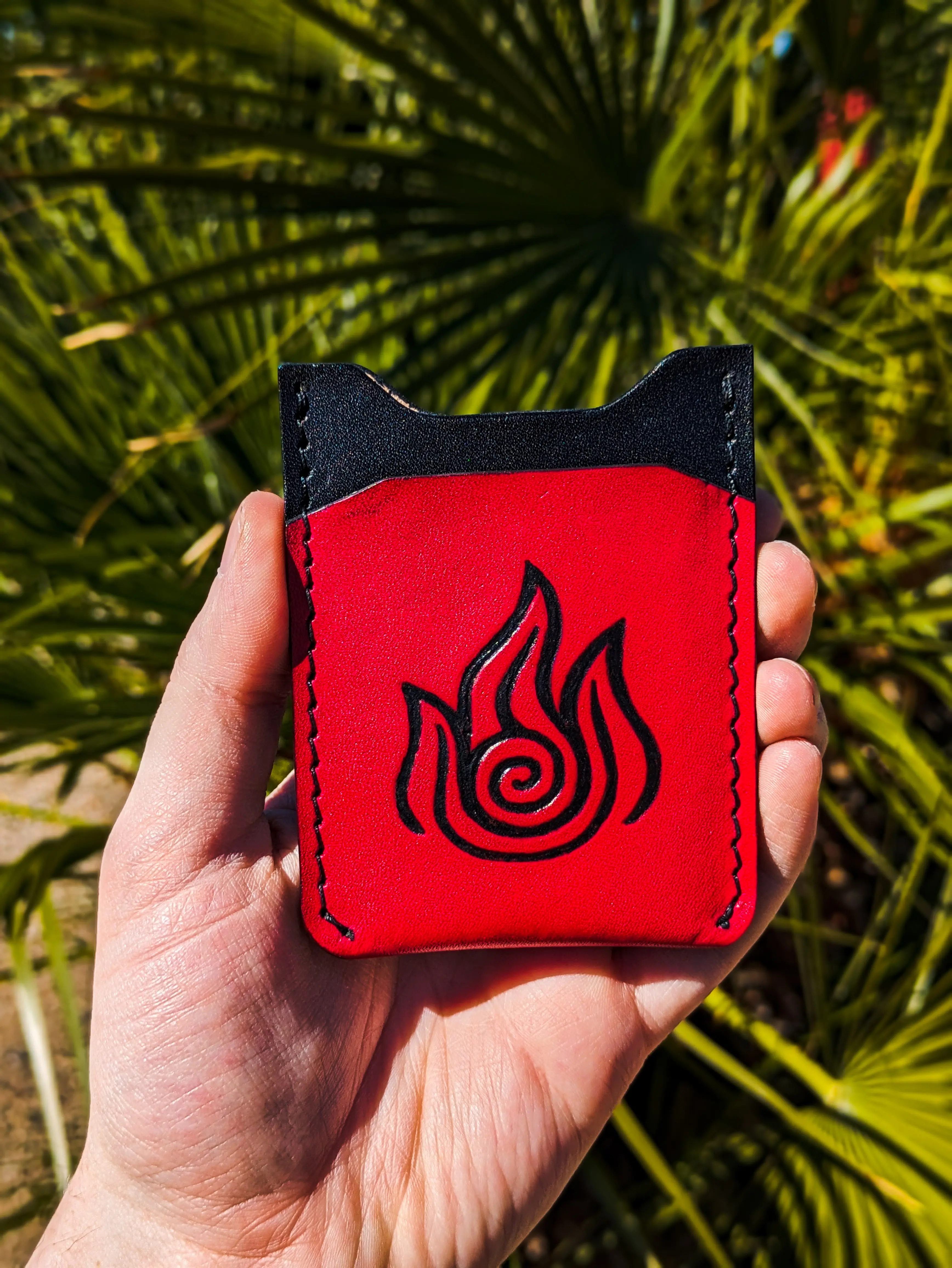 Avatar Fire Element Pygmy Wallet - Leather Vertical Card Wallet