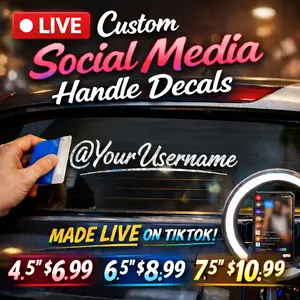 Custom Social Media Handle Decal (LIVE)