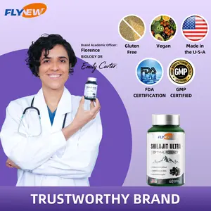 FLYNEW Optimal Potency | Shilajit Ultra | Adaptogen Energy Stamina Immune Antioxidants | Made in USA | 60 Capsules