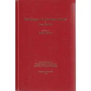 USED-Dictionary of German Names (Studies of the Max Kade Institute for German-American Studies Translation) by Hans Bahlow (Paperback)