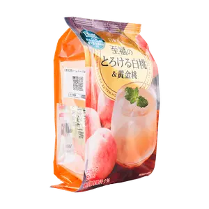 NITTOH TEA Peach White Peach Golden Peach Flavored Drink Mix Powder, 8 Sachets, 88g - Instant Japanese Fruit Juice Beverage