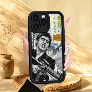 Creative Scar Face Painted Pattern Case for iPhone 17 Pro Max Plus Air/ 16 15 14 Pro Max 13 12 11 XR XS Plus Shockproof Drop Protection Rugged Durable Silicone Cover iphone  15  pro  max  case
