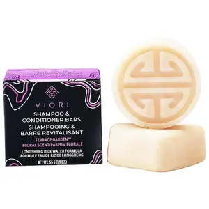 Viori  Mini Terrace Garden Shampoo & Conditioner Bar Set travel anti-dandruff anti-itching trending quick growth ouai detox moisturising natural hair Obsessed Haircare black care curly