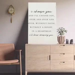 I Choose You Print, Master Bedroom Printable Wall Art, Master Bedroom Quote, Love Quote, Love Wall Art, Romantic Quote, Master Bedroom Decor Frame-Style Ornaments Artistic