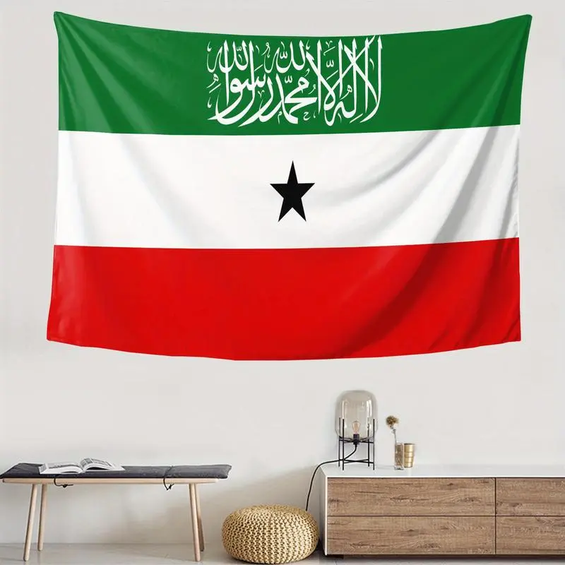 Somaliland Flag Tapestry - Colorful 60x40 in Woven Peach Skin Velvet Heavyweight Wall Decor, Machine Washable Room Decoration Items, Holiday Housewarming Gift (No Electricity Needed, HD Flag Detail), Brightening