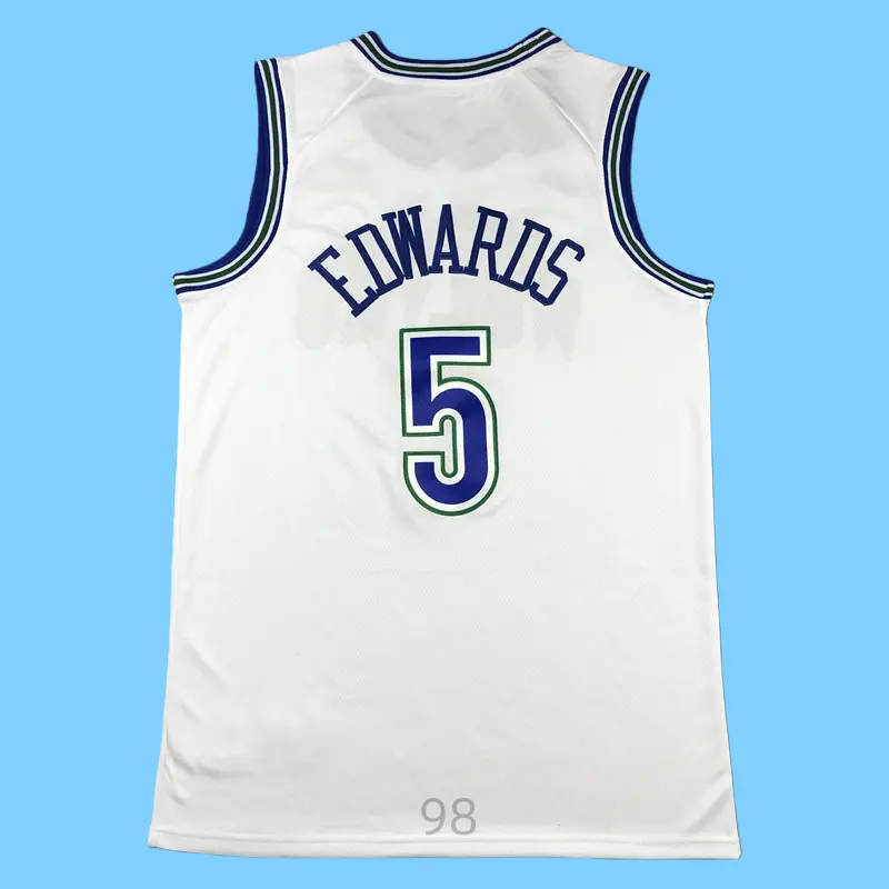 Anthony stitched Basketball Jersey Men's Sleeveless White