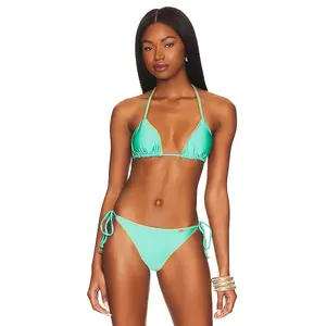 Luli Fama Luli Chic Triangle Top in Sea Green