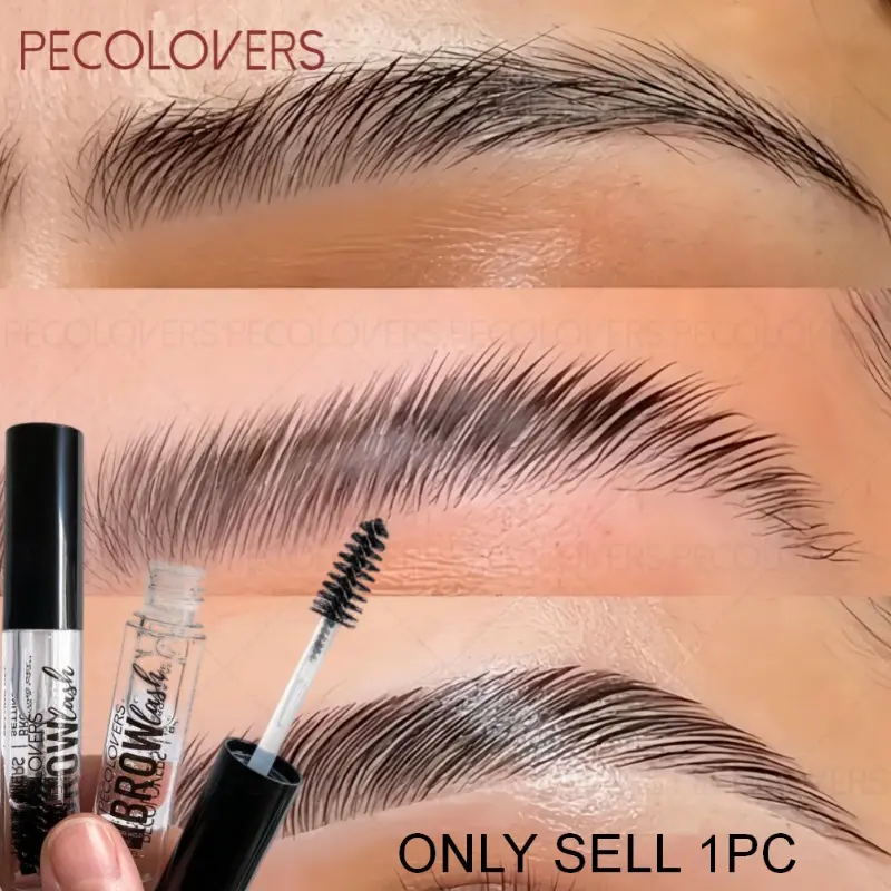 1PC 3D Eyebrow Gel with Brush, Brow Gel Clear - Mild Formula, Light and Non-sticky, Creates 3D Contours and Natural Eyebrow Shape, Strong Styling, Waterproof and Long-lasting, Easy to Use & Fast Application, Suitable for All Skin Types, Daily Makeup