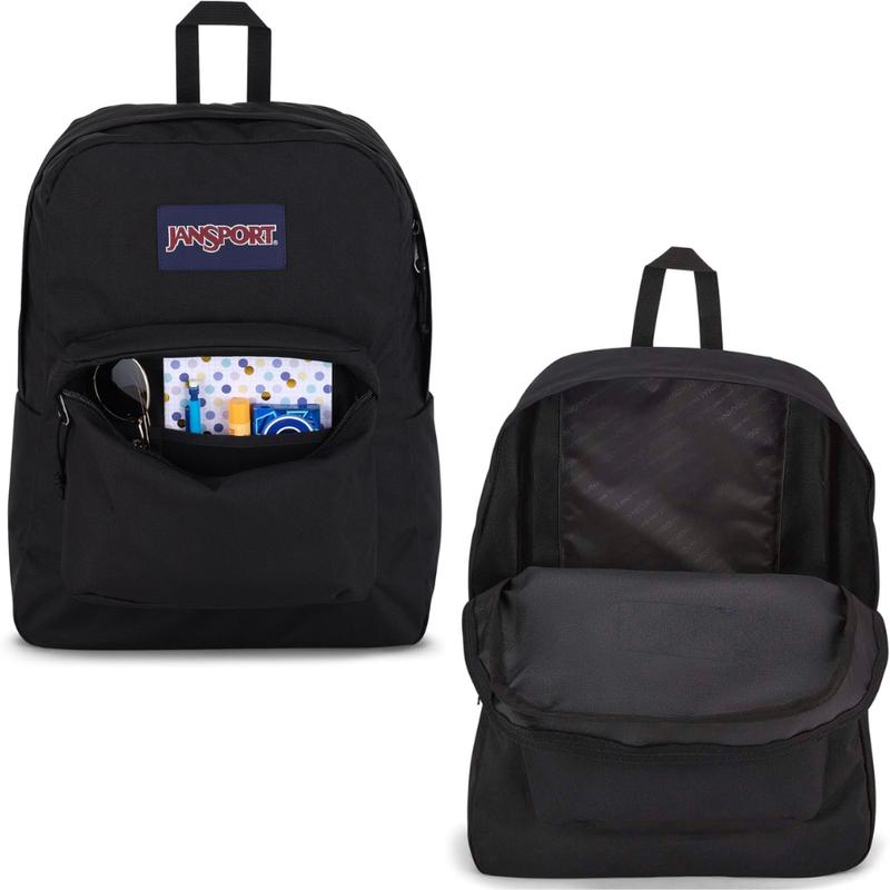JanSport SuperBreak One Backpacks - Durable, Lightweight Bookbag Front Utility Pocket with Built-in Organizer - Premium Outdoor Backpack Travel Black