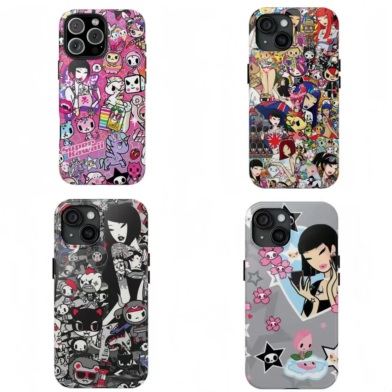 Kawaii Tokidoki Phone Case – Slim Soft TPU Case with Iconic Characters,Tough Case, Suitable for iPhone17 Air Promax 16 15 14 13 12 11 8 7and for Samsung Galaxy Series , Cute & Protective,Cute phone case