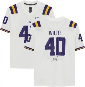 Devin White LSU Tigers Autographed White Nike Game Jersey - Fanatics Authentic Certified