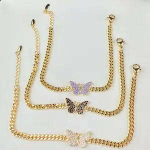 Butterfly Bracelet Three Colors Available 7 Inch Adjustable to 7.5 with Gold Chain Design Trendy Jewellery Accessories Trendy Fashionable Accessories