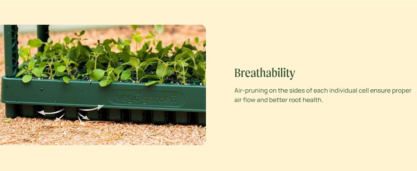 Vego Garden Seedling Popper Tool 3-in-1 Plant & Pop Board for Stackable Seedling Trays 10"x20" Efficient Seed Starting & Dispensing Grow Kit