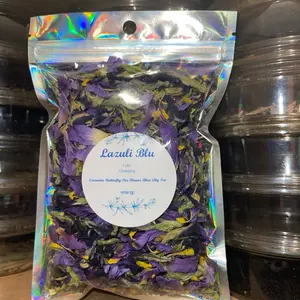 LAZULI BLU Color Changing Lavender Egyptian Blue Lotus Tea with Butterfly Pea Flowers Natural Herbal Botanical Beverage for Relaxation & Wellness - Taffy, Fruit