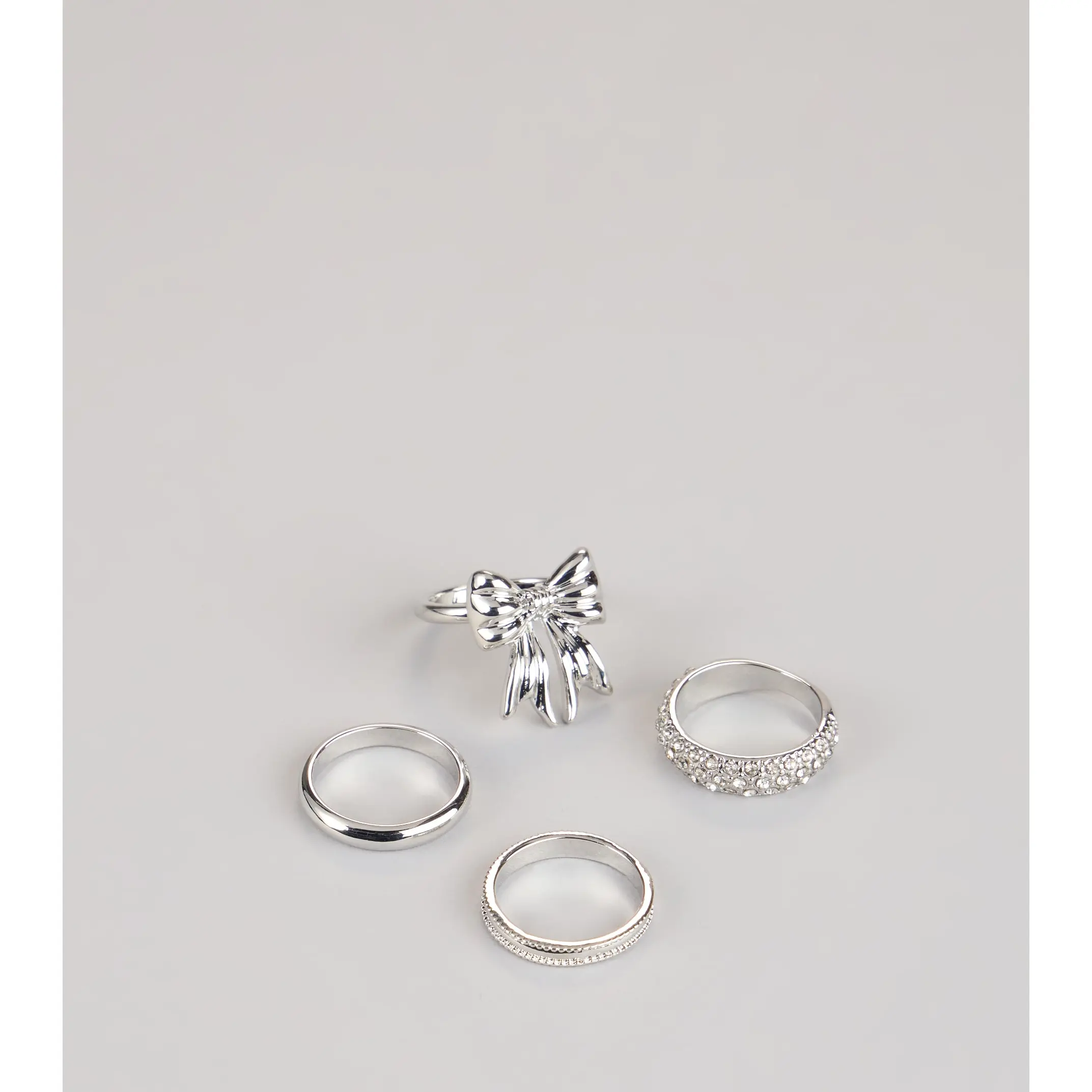 Tied To Shine Four-Piece Ring Set