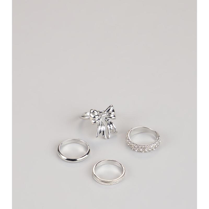 Tied To Shine Four-Piece Ring Set