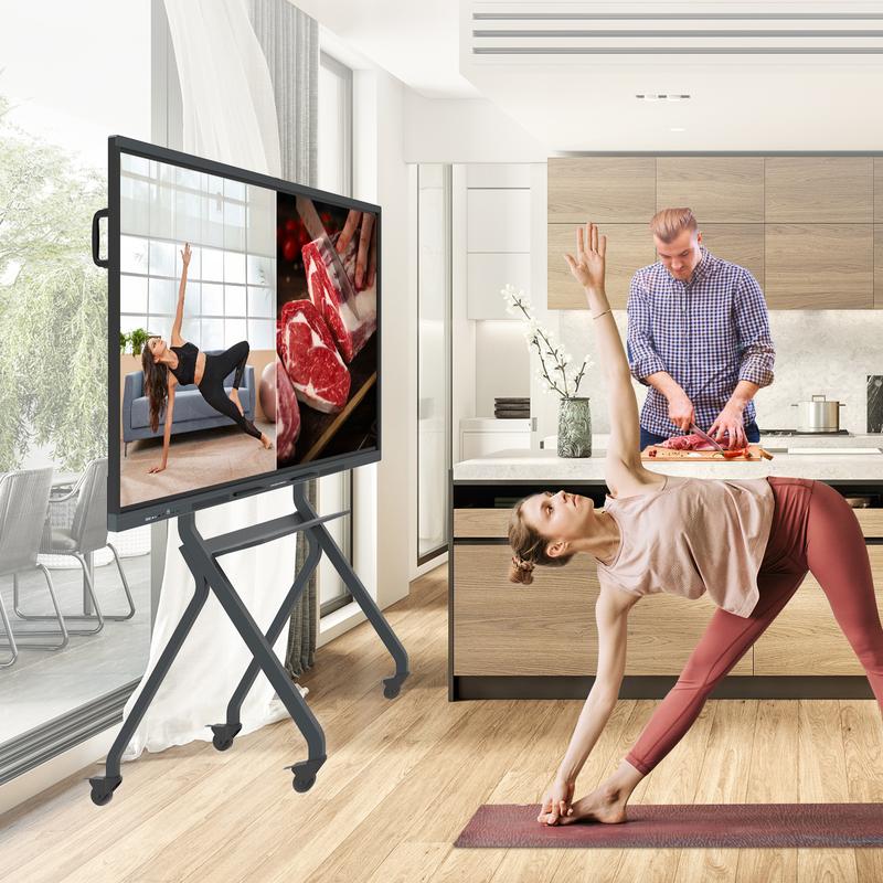 65″ Smart Board, 4K UHD Interactive Whiteboard Built in Dual System and 13MP Camera, All in One Digital Whiteboard for Home, Classroom and Business (Wall Mount Included)