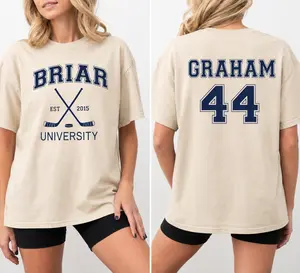 BRIAR HOCKEY 2015 T- Shirt - Off Campus Hockey Shirt Unisex Heavy Cotton Tee - Booktok