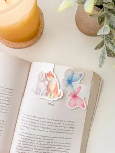 Set of 2 Magnetic Bookmarks, Barbie Princess and the Pauper Bookmark Set, Double Sided Laminated Holographic Bookmark Gift for Readers