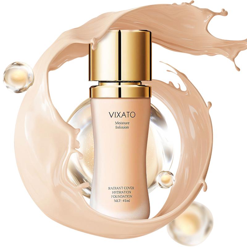 VIXATO Foundation Concealer, Perfect look for most skin, water balance liquid foundation,  Hydrating Makeup, light/neutral/dark